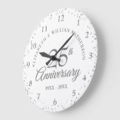 25. Jubiläum Silver Stardust Große Wanduhr (Winkel)