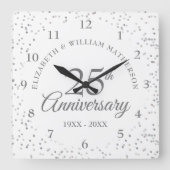 25. Jubiläum Silver Stardust Quadratische Wanduhr (Vorderseite)