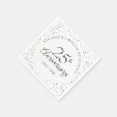 25. Jubiläum Silver Stardust Serviette (Ecke)