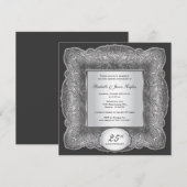 25. Jubiläum Square Silver Einladung (Vorne/Hinten)