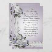 25. Jubiläum versprechen Verlängerung der weißen R Einladung (Vorne/Hinten)