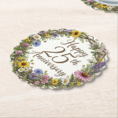25. Jubiläumsblumen Untersetzer (angewinkelt)