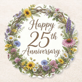 25. Jubiläumsblumen Untersetzer