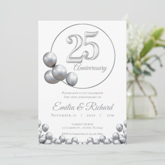 25. Jubiläumseinladung Einladung (Stehend Vorderseite)