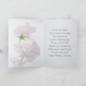 25. Jubiläumskarte. Blume, Ringe, Damast Karte (Innenseite)