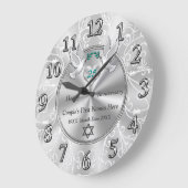 25. Jubiläumszeit mit dem Judaic Star von David Große Wanduhr (Winkel)