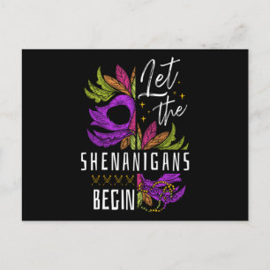 25.Karneval Mardi Gras für einen Mardi Gras Fan Ankündigungspostkarte