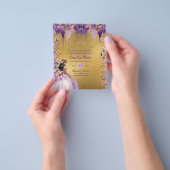 25 Lila Goldsparkle Quinceanera Dress Floral Flyer (Gruppe)