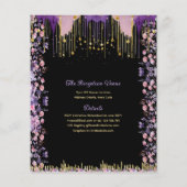 25 Lila Goldsparkle Quinceanera Dress Floral Flyer (Hinten)