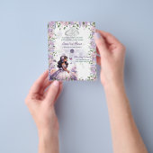 25 Lila Lilac Quinceanera Kleid Floral Wisteria Flyer (Gruppe)