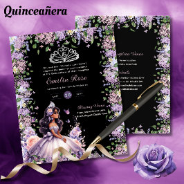 25 Lila Lilac Quinceanera Kleid Floral Wisteria Flyer