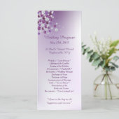 25 Lila White Diamond Hochzeitsprogramme Programm (Stehend Vorderseite)