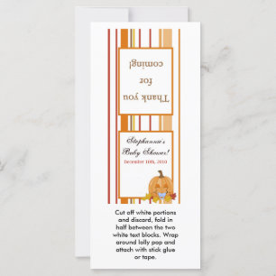 25 Lollipop Topper Herbst Pumpkin Baby