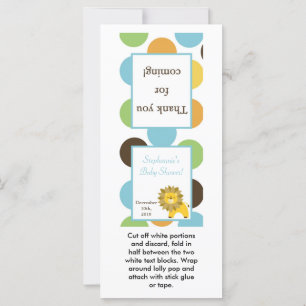 25 Lollipop Topper Jungle King Lion Safari Zoo