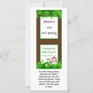 25 Lollipop Topper Monkey Swing Jungle Safari Zoo