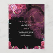 25 Magenta Pink Quinceanera Kleid Blumenpapier Flyer (Hinten)