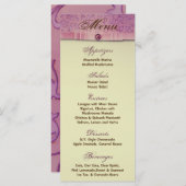 25 Menü Cards Amethyst Jewel Papier floral Menükarte (Vorne/Hinten)