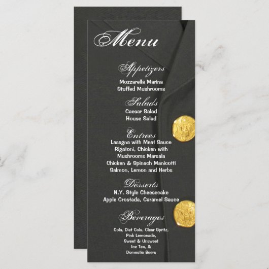 25 Menu Cards ARMY DRESS GRÜNTÖNE UNIFORM Menükarte (Vorne/Hinten)