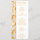 25 Menü Cards Assorted Seashells Orange Menükarte (Vorderseite)