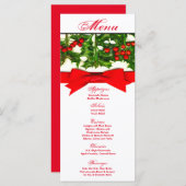 25 Menu Cards Baughs Holly Berry Christmas Bales Menükarte (Vorne/Hinten)