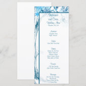 25 Menu Cards Blauer Tree / Schneeflocken Menükarte (Vorne/Hinten)