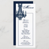 25 Menü Cards Crystal Chandelier Glitz Glamour Dia Menükarte (Vorne/Hinten)