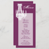 25 Menü Cards Crystal Chandelier Glitz Glamour Dia Menükarte (Vorne/Hinten)