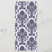 25 Menü Cards Damask Lace Print Pattern Fabric Menükarte (Rückseite)