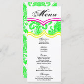 25 Menü Cards Damask Lace Print Pattern Fabric Menükarte (Vorne/Hinten)