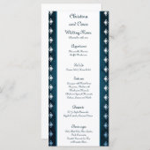 25 Menü Cards Deep marokkanisches Blue Menükarte (Vorne/Hinten)