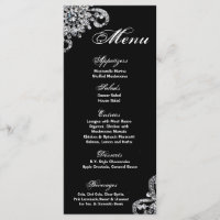 25 Menu Cards Diamond Necklace Jewlery Bling