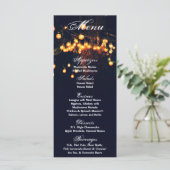 25 Menu Cards Eichenbaum und Lichter Nachtgarten Menükarte (Stehend Vorderseite)