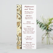25 Menu Cards Fall Floral/Branches Natur Herbst Menükarte (Stehend Vorderseite)
