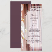 25 Menu Cards Feather Centre Piece Glam Glitz Menükarte (Vorne/Hinten)
