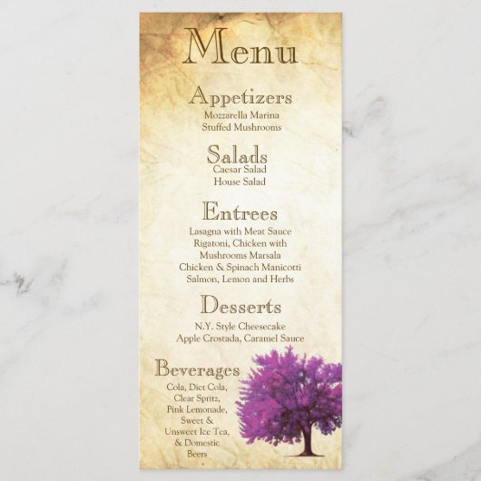 25 Menu Cards Frühjahrspreispapier Vintag Menükarte (Vorderseite)