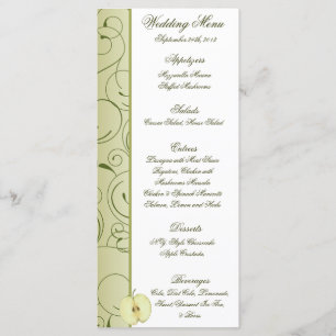 25 Menü Cards Green Apfel Wirbel Fruit Menükarte