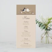 25 Menu Cards Hochzeit Bride Groom Liebe Coupl Menükarte (Stehend Vorderseite)