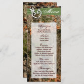 25 Menü Cards Jagen Hirschkuchen Doe Buck Camoufla Menükarte (Vorne/Hinten)