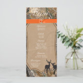 25 Menu Cards Jäger Camouflage Camoflauge Deer Menükarte (Stehend Vorderseite)
