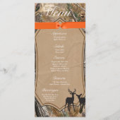 25 Menu Cards Jäger Camouflage Camoflauge Deer Menükarte (Vorderseite)