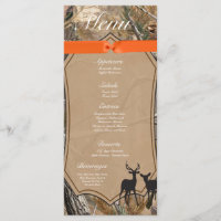 25 Menu Cards Jäger Camouflage Camoflauge Deer