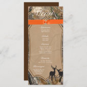 25 Menu Cards Jäger Camouflage Camoflauge Deer Menükarte (Vorne/Hinten)