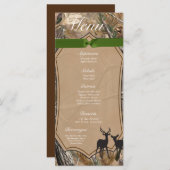 25 Menu Cards Jäger Camouflage Camoflauge Deer Menükarte (Vorne/Hinten)