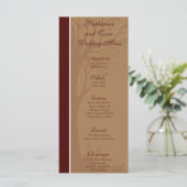 25 Menu Cards Liebe Herbstbaum Menükarte (Stehend Vorderseite)
