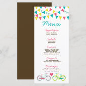 25 Menu Cards Liebe Lovers Bikes Bikes Fahrrad Kar Menükarte (Vorne/Hinten)