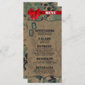 25 Menu Cards Marine DIGITAL DRINT Uniform Camoufl Menükarte (Vorne/Hinten)