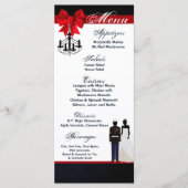 25 Menu Cards Marine Uniform Groom Bride Dress Blu Menükarte (Vorderseite)