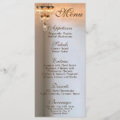 25 Menu Cards Mason Jar Chandelier Candles Rustika Menükarte (Vorderseite)