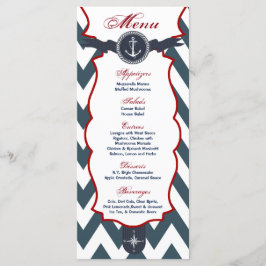 25 Menu Cards Nautical Anchor Compass Ocean Navy Menükarte