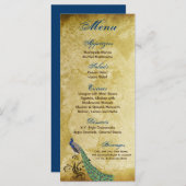 25 Menu Cards Peacock Vintag Feathers Bird Menükarte (Vorne/Hinten)